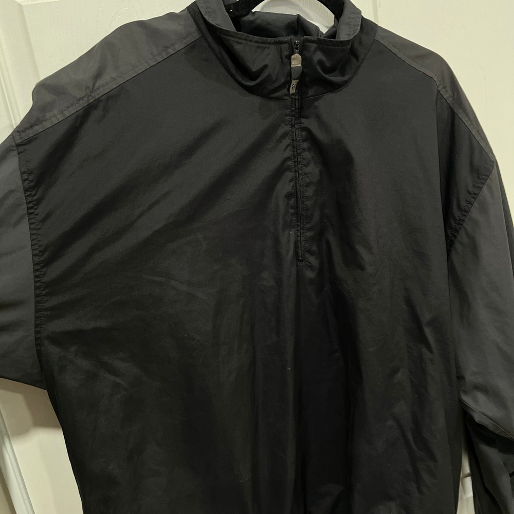 Nike Golf XL Black Pullover Clima Fit Windbreaker Jacket‎ Mens - Picture 2 of 6